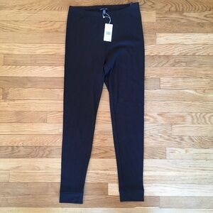 *NWT* EILEEN FISHER Cozy Waffle Knit High-Waisted Leggings size S Small Black